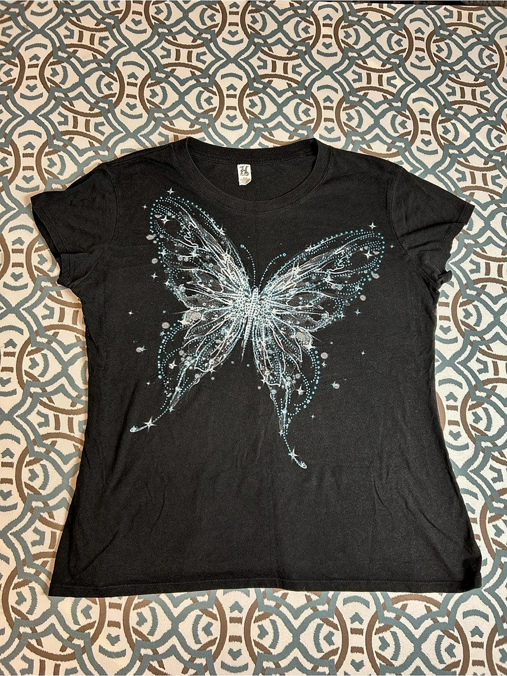 Hybrid Butterfly Graphic Tee Black Size 2X